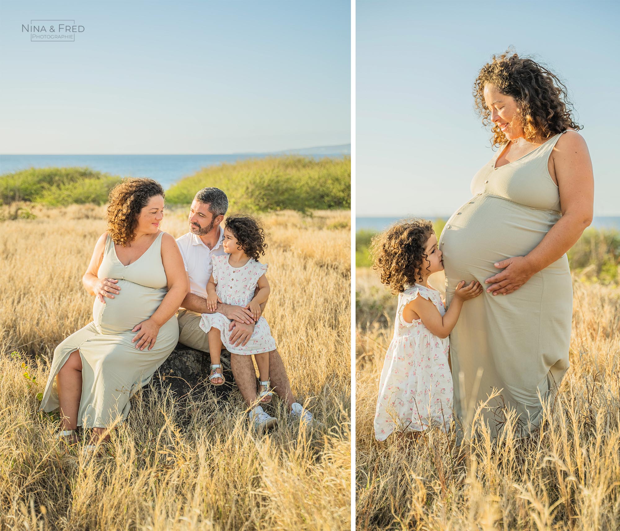 shooting grossesse famille savane réunion C&P&E